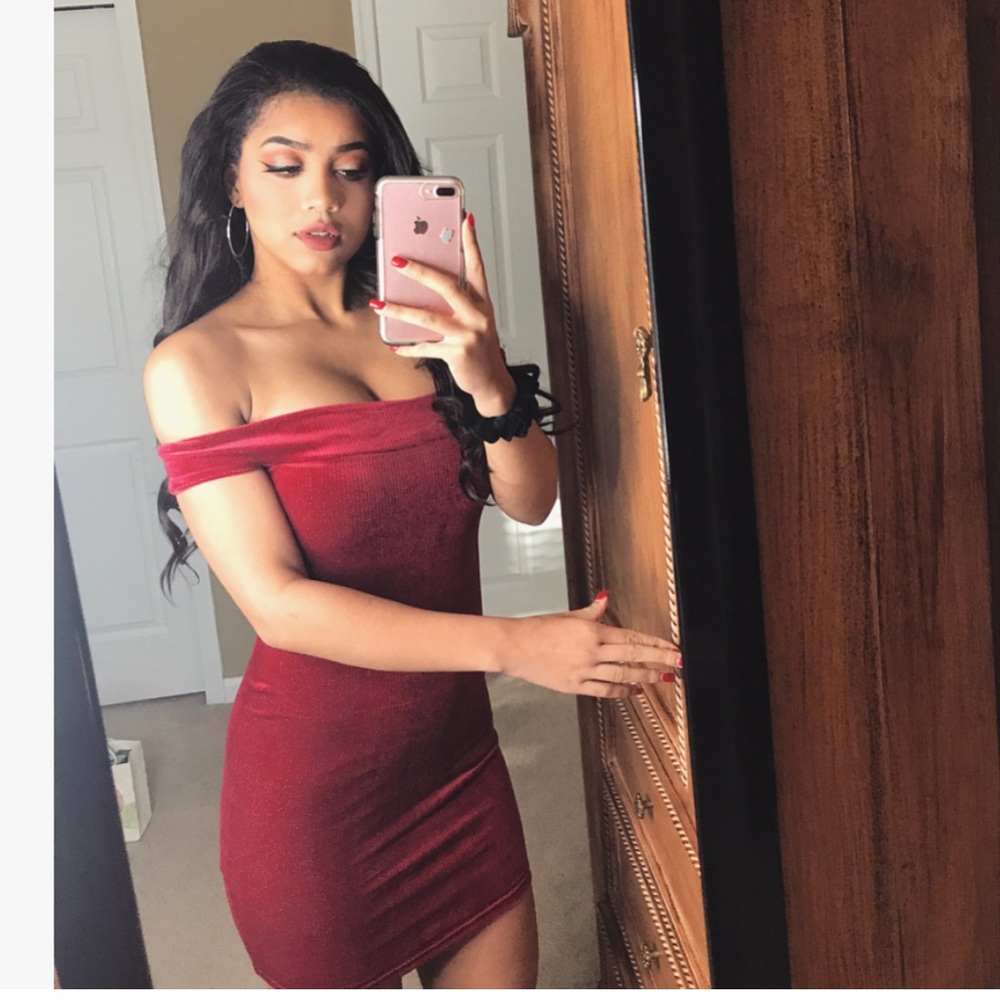 Red sparkle dress